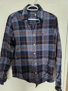 Ralph Lauren Men’s Blue Plaid Button-Down Shirt